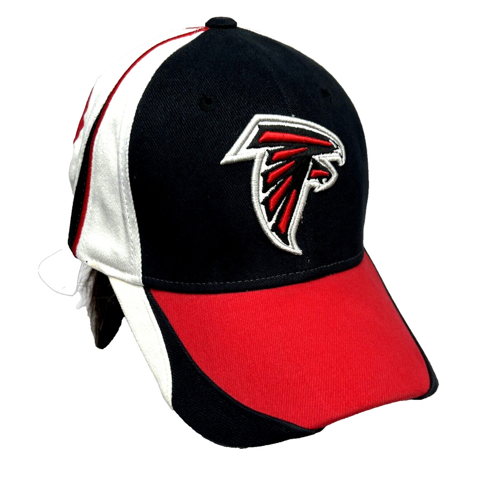 Reebok Atlanta Falcons Men's fitted Hat Cap NFL Football Black Red White OSFA